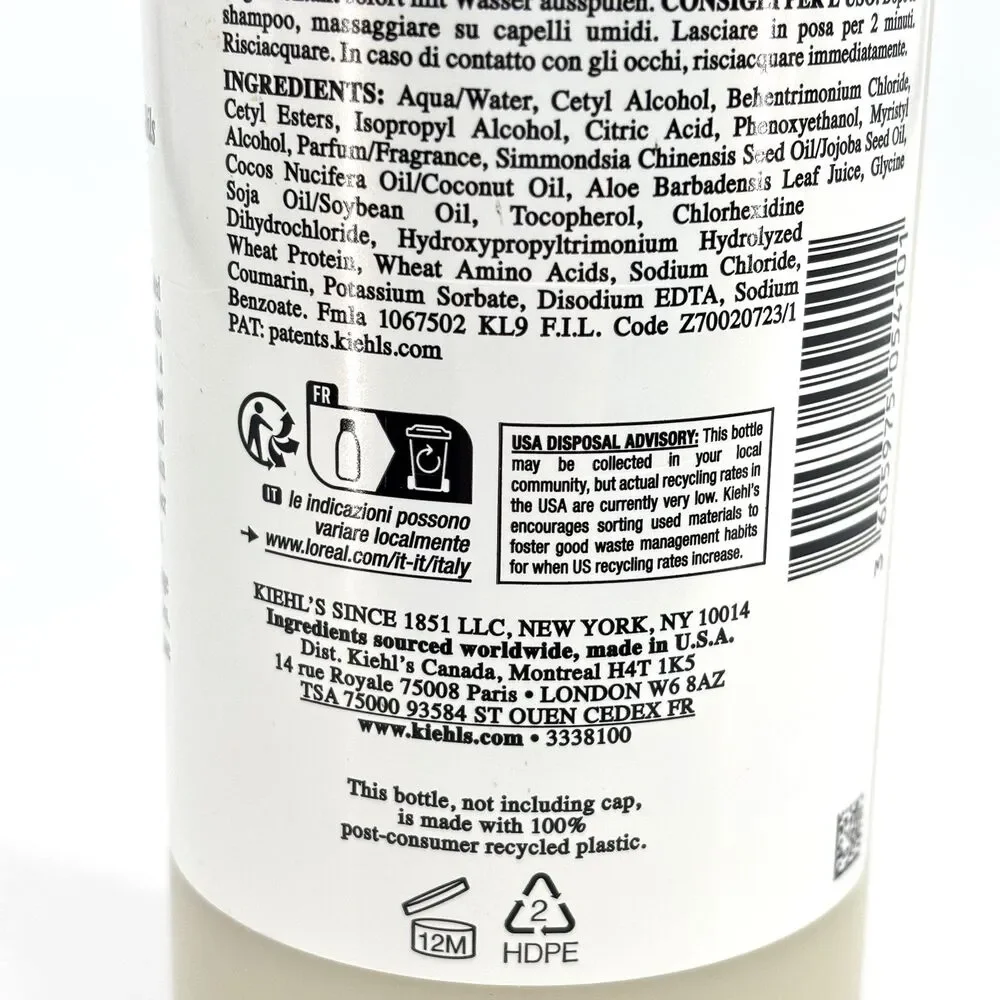 Kiehl’s Amino Acid Daily Conditioner 16.9 fl oz / 500 ml For All Hair Types NEW